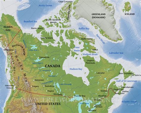 Printable Map of Canada | Printable Canada Map With Provinces