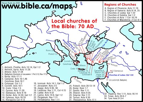 Directory of Churches mentioned in the Bible 33-100 AD