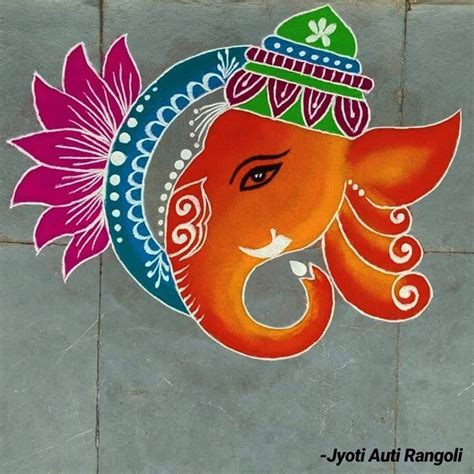 10+ Lord Ganesha Rangoli Designs 2024 - K4 Craft