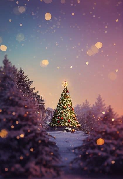 Free Christmas Tree Background Image