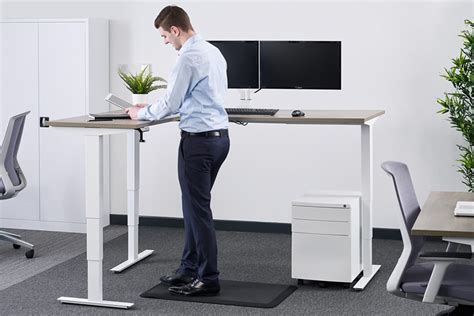 L-Shape Height Adjustable Desk - Avaliable in 2 Sizes - Advance Corner