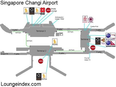 Singapore airport map - Peta dari bandara Singapura (Republic of Singapore)