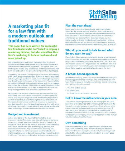 Law Firm Marketing Plan Template