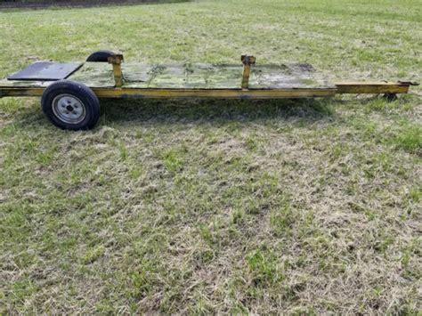 TRACTOR AGRICULTURAL LOW Loader Trailer For Drill Or Power Harrow £300. ...