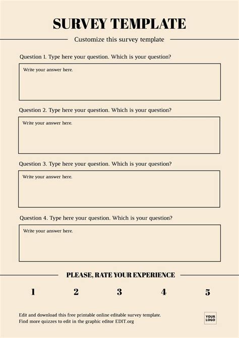 Free Printable Survey Template - Nisma.Info