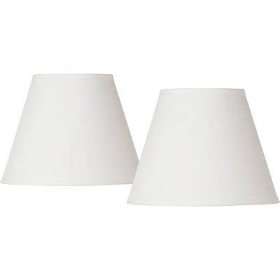 Springcrest Set Of 2 Empire Lamp Shades Off-white Small 6" Top X 11 ...