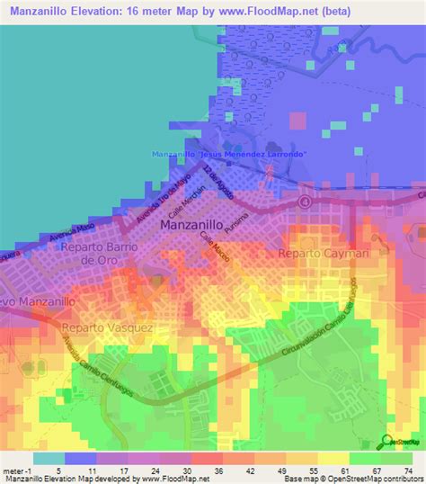 Elevation of Manzanillo,Cuba Elevation Map, Topography, Contour