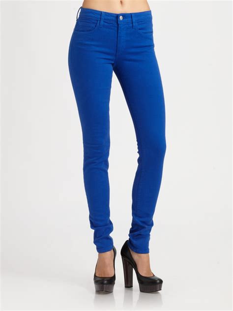 Joe's jeans Colored Skinny Jeans in Blue | Lyst