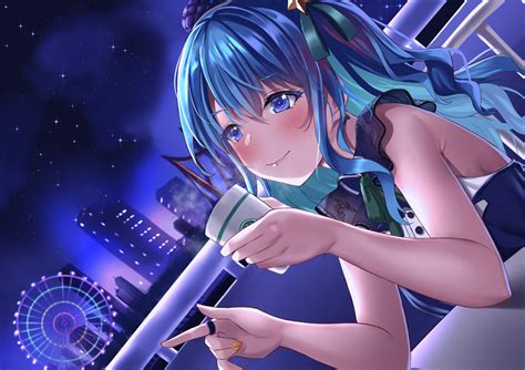 Wallpaper : anime girls, Hololive, Virtual Youtuber, Hoshimachi Suisei ...