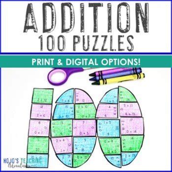 ADDITION 100th Day of School Math Games, Activities, Centers, or ...