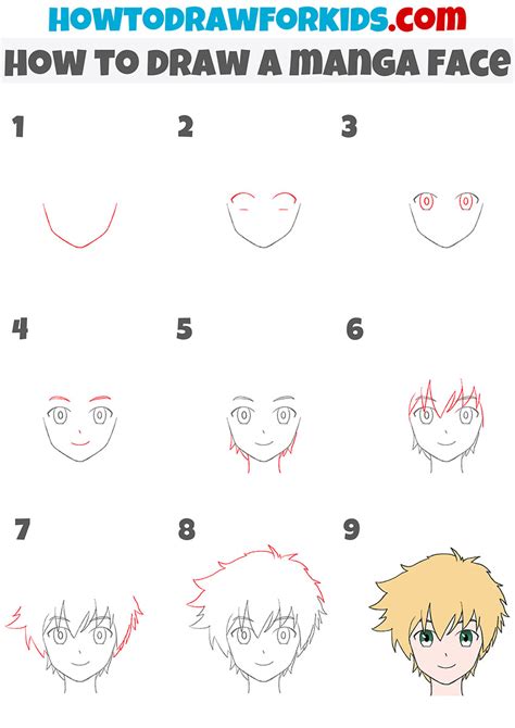 How to Draw a Manga Face - Easy Drawing Tutorial For Kids