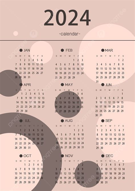 2024 Calendar Dot Template Template Download on Pngtree