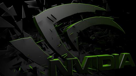 Black and green gaming chair, Nvidia, GPUs, logo, 3D HD wallpaper ...