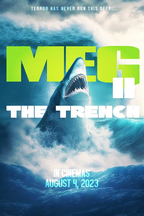 New The Meg 2 The Trench Poster Dangers Lurk Below The Water | Images ...