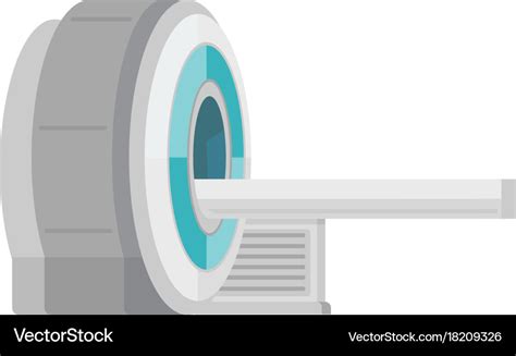 Mri scanner machine cartoon Royalty Free Vector Image