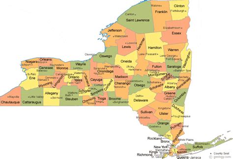 New York County Map