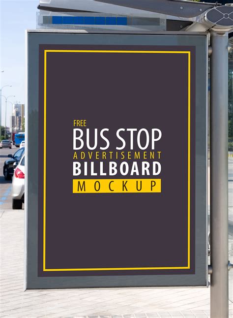 Free Bus Stop Advertisement Billboard PSD Mockup - Free Mockup ZoneFree ...