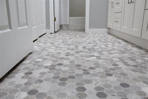 Hexagon Vinyl Flooring Bathroom - Flooring Images