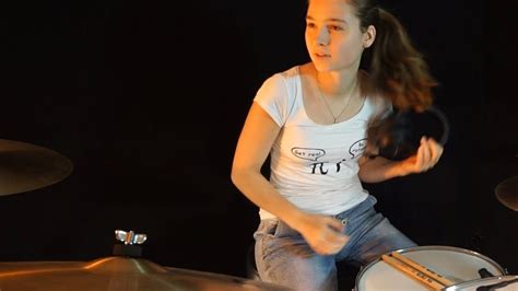 Tap photo for video. One (Metallica); drum cover by Sina | Girl drummer ...