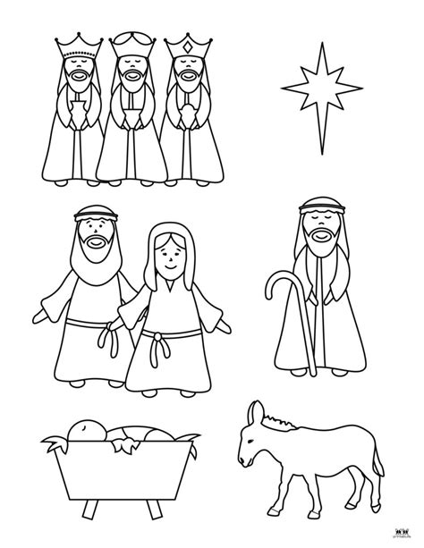 Nativity Coloring Pages - 10 FREE Printable Pages | Printabulls