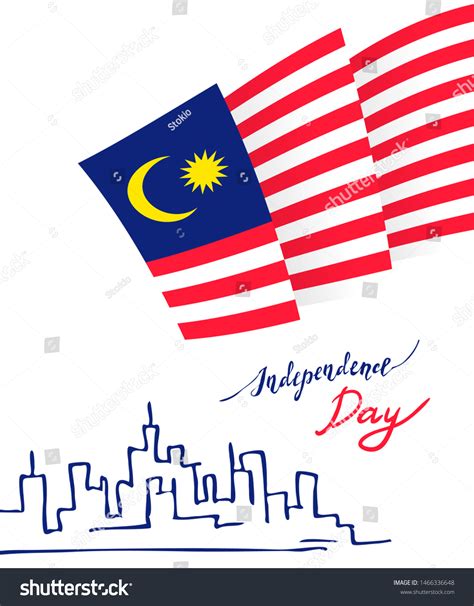 Malaysia Merdeka Vector Poster National Traditional Stock Vector ...