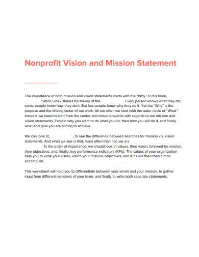 Nonprofit Mission Statement - 18+ Examples, Format, How To Write, Pdf