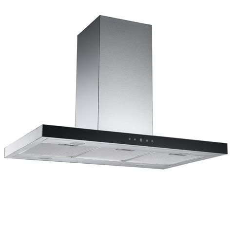 Buy Cookology IDLINT901SS 90cm Linear Island Chimney Cooker Hood in ...