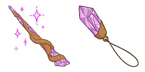 Aesthetic Animated Cursor with Purple Magic Wand & Crystal - Sweezy