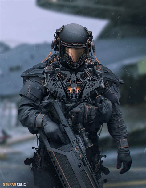 Futuristic Soldier, Stefan Celic on ArtStation at https://www ...