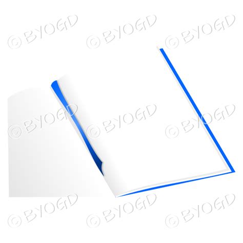 Blue open blank notebook ⋆ Be Your Own Graphic Designer