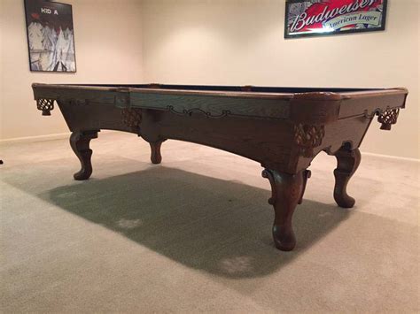 Olhausen Queen Anne Pool Table For Sale