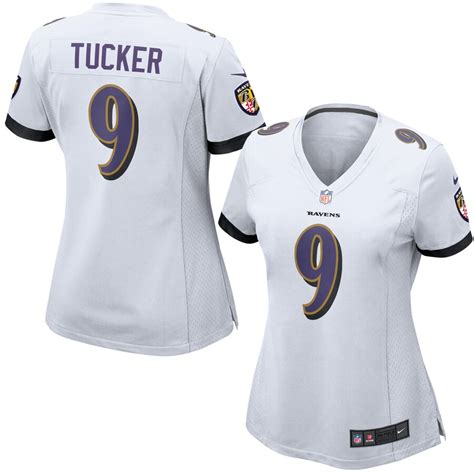 Women's Nike Justin Tucker White Baltimore Ravens Game Jersey