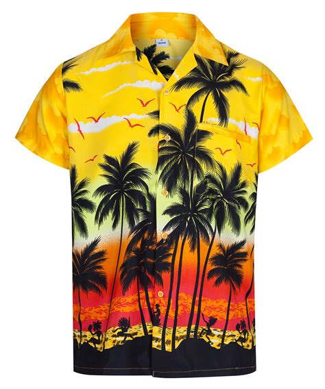 MENS HAWAIIAN SHIRT ALOHA HAWAII THEMED PARTY SHIRT HOLIDAY BEACH FANCY ...