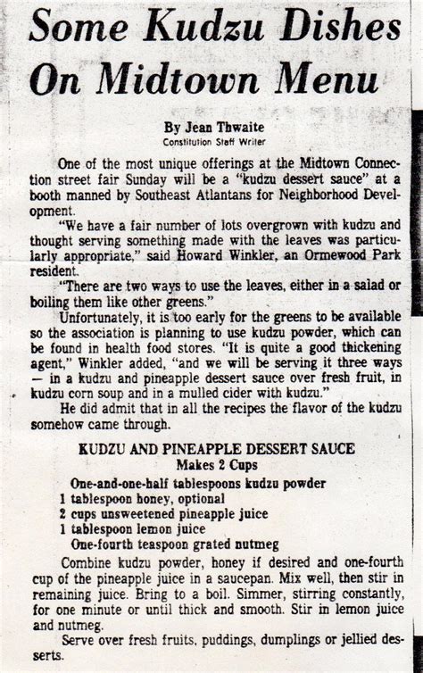 Kudzu – Recipes | Walter Reeves: The Georgia Gardener