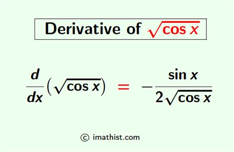 Derivative of root cosx by Chain Rule - iMath