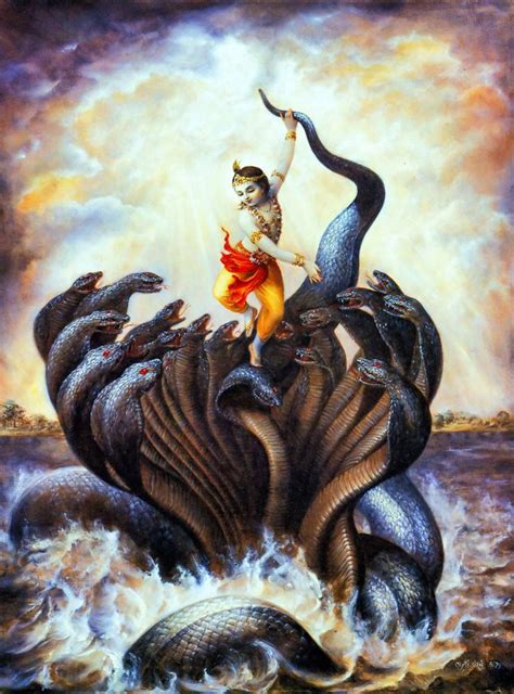 Krishna Chastises the Kaliya Serpent