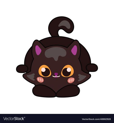 Halloween kawaii cat Royalty Free Vector Image