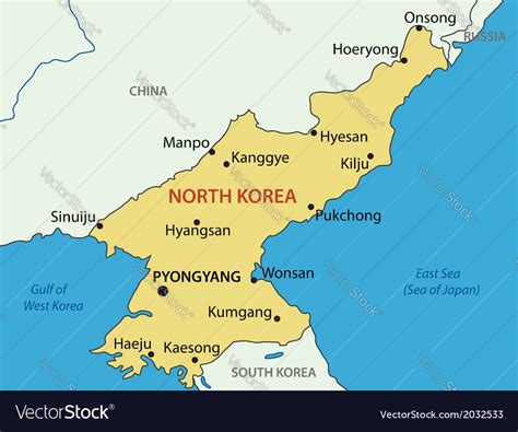 Democratic peoples republic of korea - map Vector Image