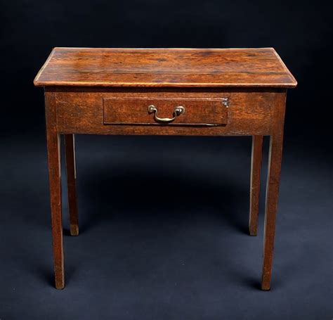 Georgian Oak side table with single drawer C.1800 – Moorabool Antique ...