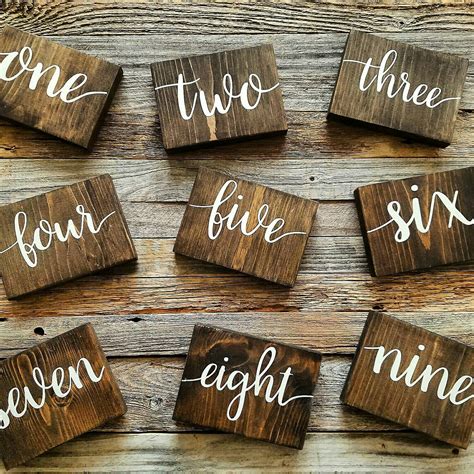 Rustic Wedding Table Numbers Rustic Wedding Decor Wooden | Etsy