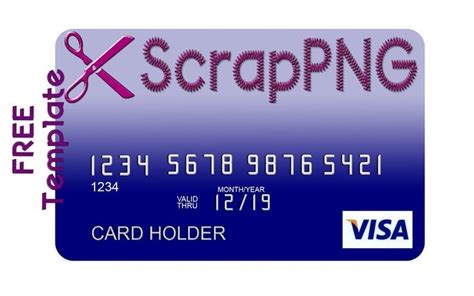 Credit Card Template Fake Fun Gag PSD It's Free! : ScrapPNG Transparent ...