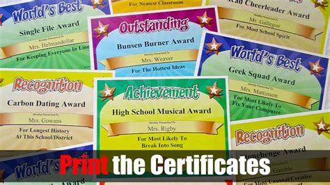 Funny Awards - Silly Awards, Humorous Award Certificates