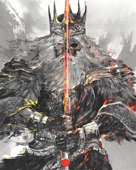 gwyn lord of cinder (dark souls and 1 more) drawn by shimhaq | Danbooru