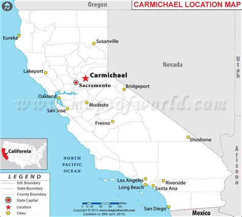 Where is Carmichael, California | California map, California ...