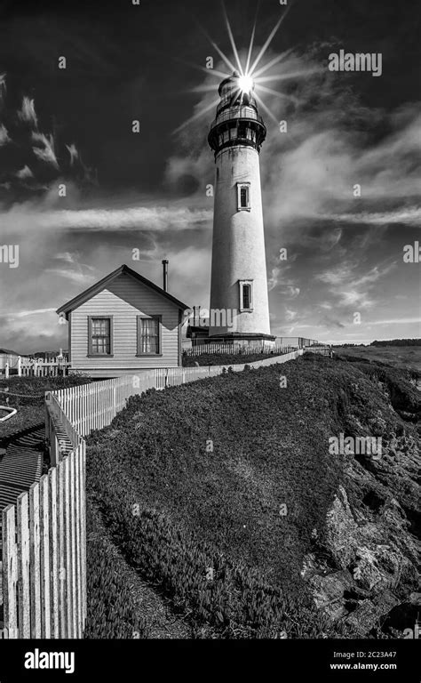 Aerial view of Pigeon Point Lighthouse in California Stock Photo - Alamy