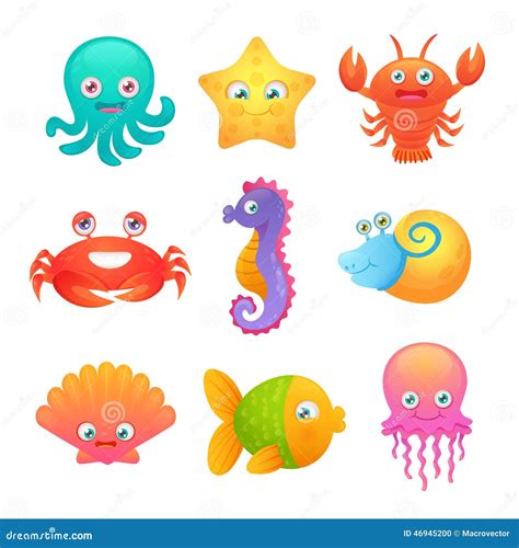 Cute Sea Animals Stock Illustrations – 29,673 Cute Sea Animals Stock ...