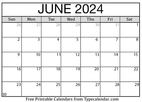 June 2024 Calendars | Free Printable Templates