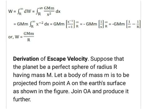 Derivation Of Escape Velocity Of Earth - The Earth Images Revimage.Org