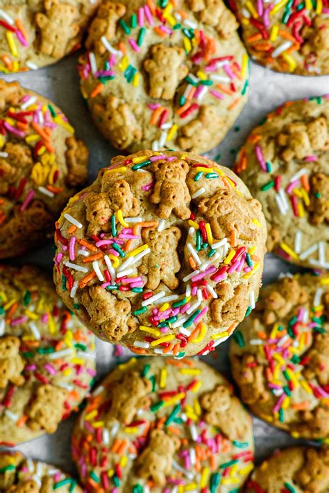 Teddy Graham Funfetti Stuffed Cookie Butter Cookies - One Happy Bite