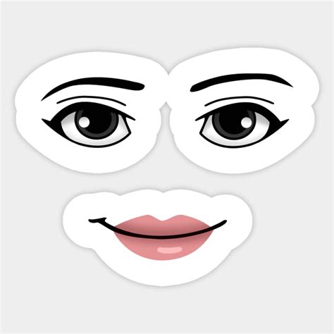 Roblox High Quality Girl Face - Roblox - Sticker | TeePublic